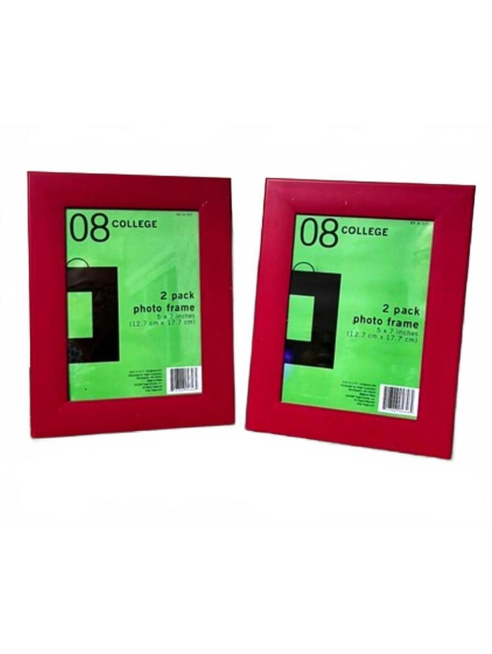 Pack College Red 5x7 Picture Frames Wall Tabletop Decor Bundle